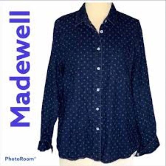 Madewell Tops - Madewell  Polka Dot "Boyshirt" - SP